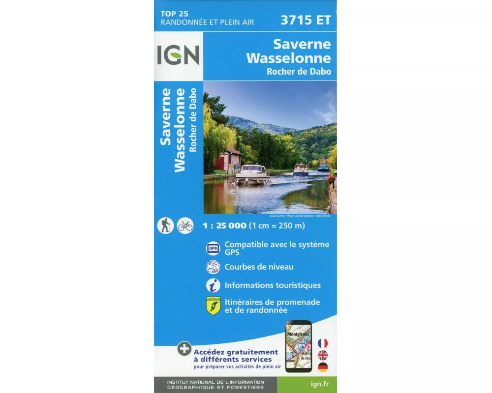 Saverne.Wasselonne.Rocher de Dabo 1:25 000