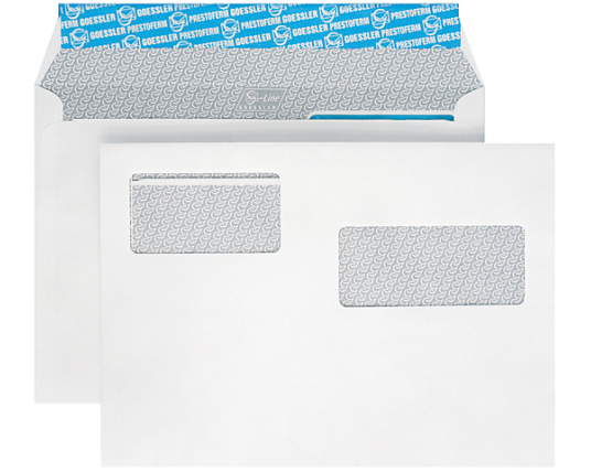 GOESSLER Couvert G-Line m/Fenster C5 2053 100g, weiss 500 Stück