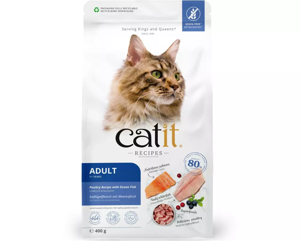 Catit Trockenfutter Adult Geflügel und Fisch 2 kg