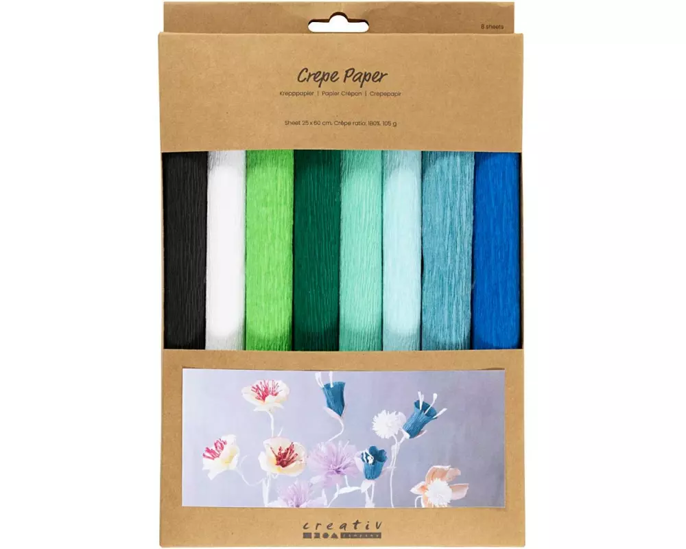 Creativ Company Krepppapier 8 Rollen 25 x 60 cm