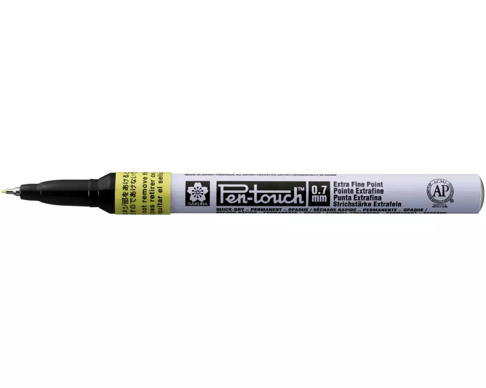 Sakura Lackmarker Pen-Touch 0.7 mm, extrafein, Fluo Gelb