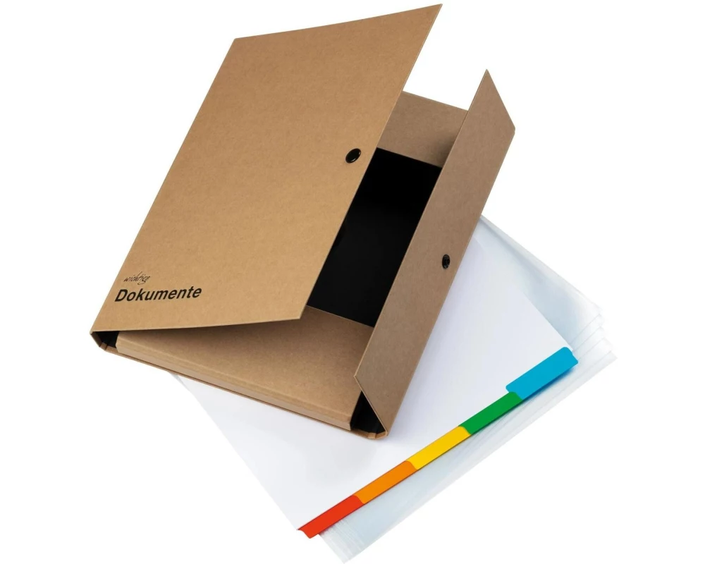 Pagna Dokumentenmappe A4 5-teilig, Braun