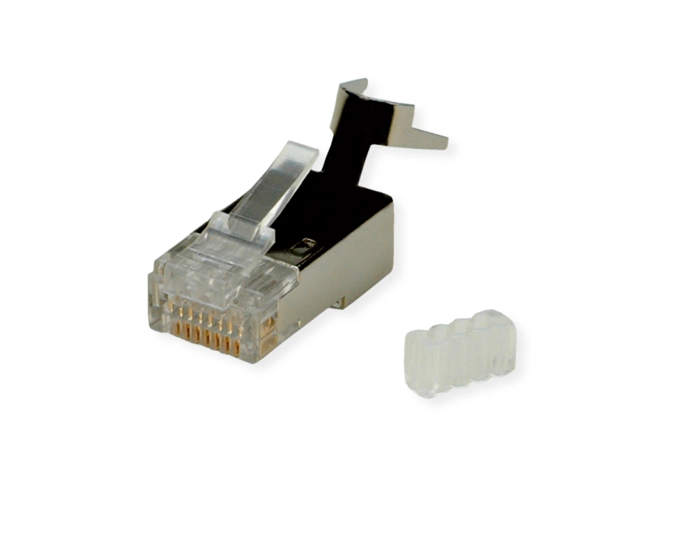 ROLINE Modular Plug geschirmt, Cat.6 (Class E) für Massivdraht, 10 Stck