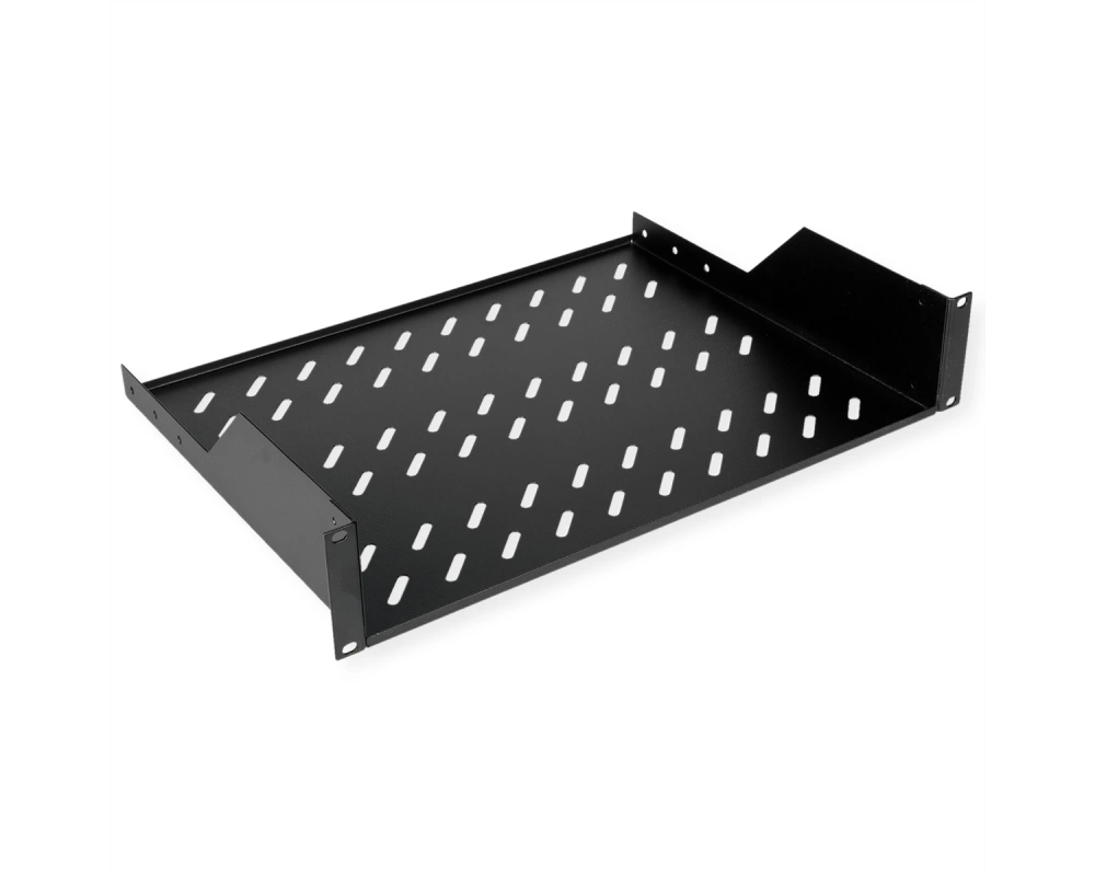 ROLINE 19-Zoll Fachboden 2 HE 350 T, 25kg Tragkraft schwarz