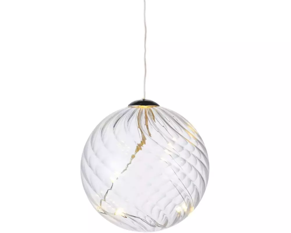 Sirius Weihnachtskugel Wave Ball, Ø 8 cm, Klar