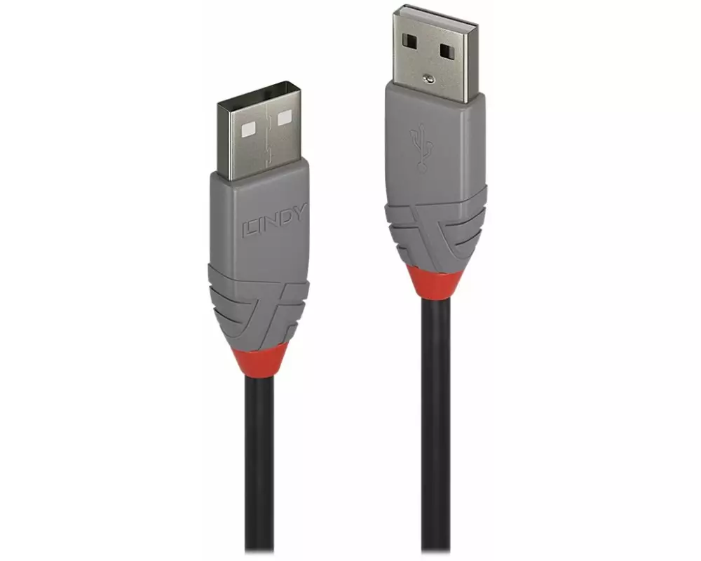 LINDY Anthra Line USB Cable, USB 2.0, USB/A-USB/A M-M, 1m