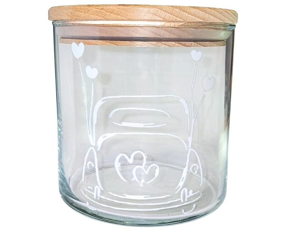 Wunderle Glasdose Hochzeit 0.53 l,