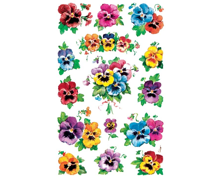 Z-DESIGN Sticker Creative 4398 Stiefmütterchen 2 Stück