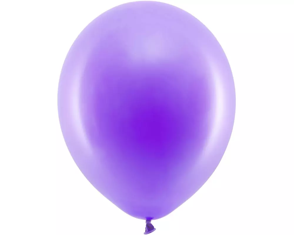 Partydeco Luftballon Uni Rainbow Pastel 10 Stück, Lila, Ø 30 cm