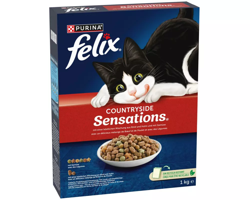 Felix Trockenfutter Sensations Fleisch, 1 kg