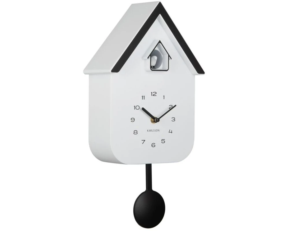KARLSSON Wanduhr Dupla Color Cuckoo White and Black