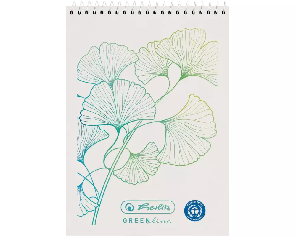 Herlitz Spiralblock Greenline A7, Ginkgo