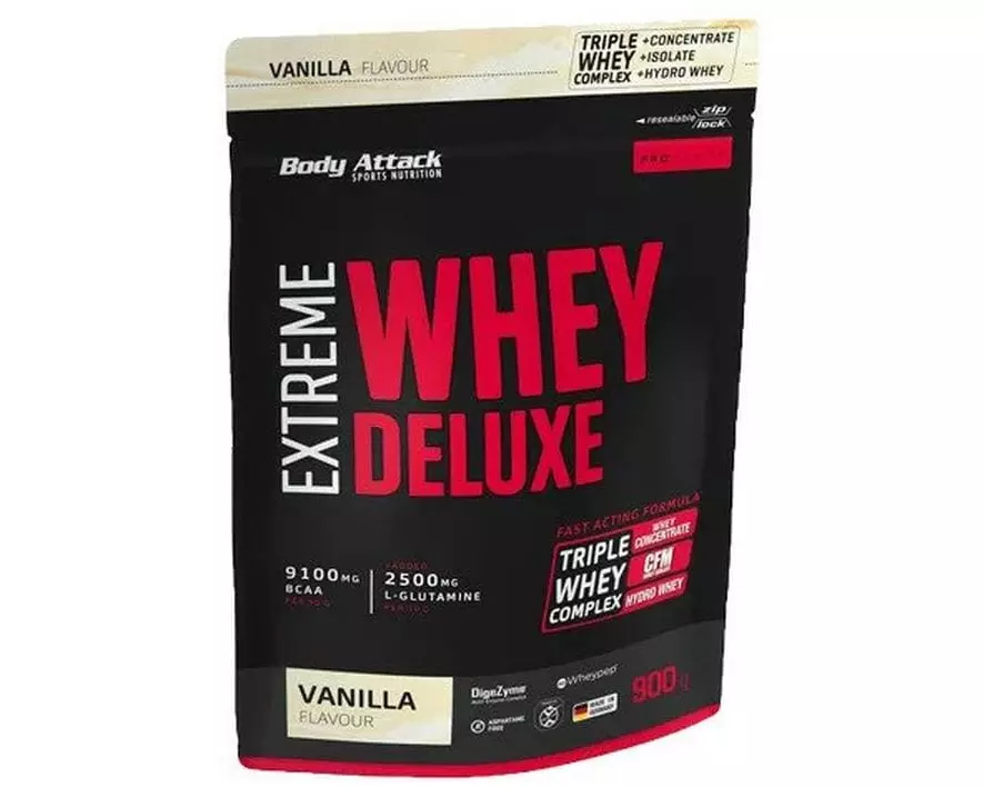 Body Attack Pulver Extreme Whey Deluxe Vanille 900 g