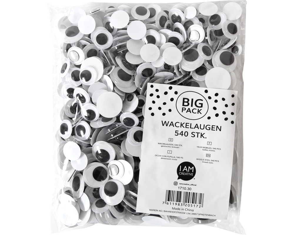 I AM CREATIVE Wackelaugen MAA1710.30 big Pack 540 Stück