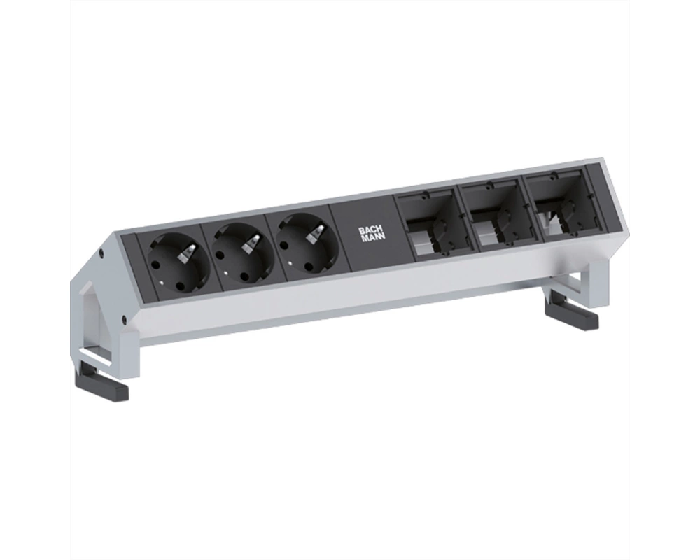 BACHMANN DESK2 3x Schutzkontakt 3x ABD, weiß