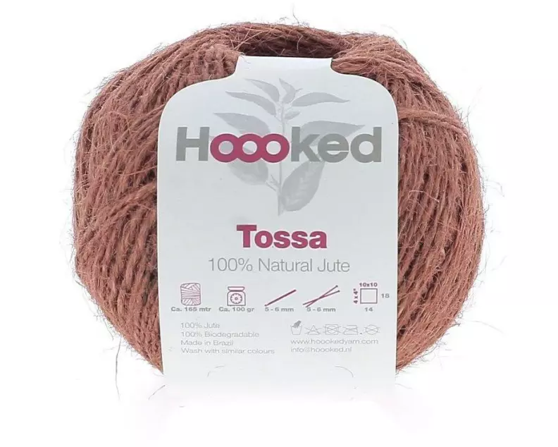 Hoooked Wolle Natur-Jute Tossa Antique, 165 m