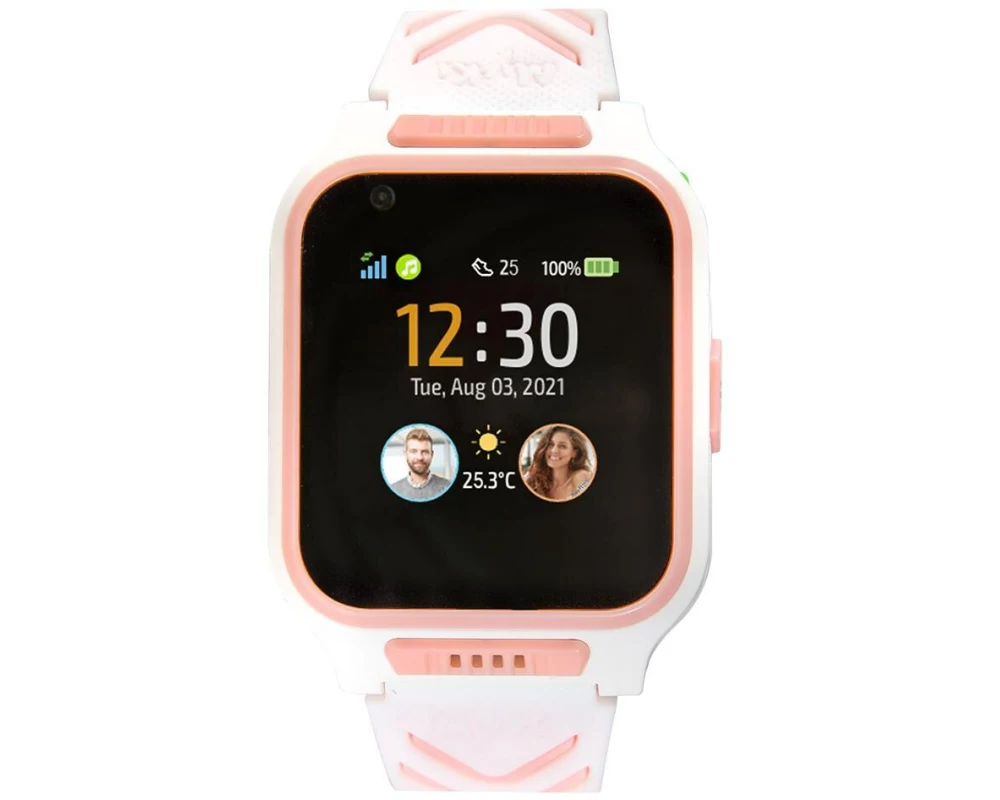 MyKi Smartwatch GPS Kinder Uhr MyKi 4 Weiss/Pink mit SIM-Karte