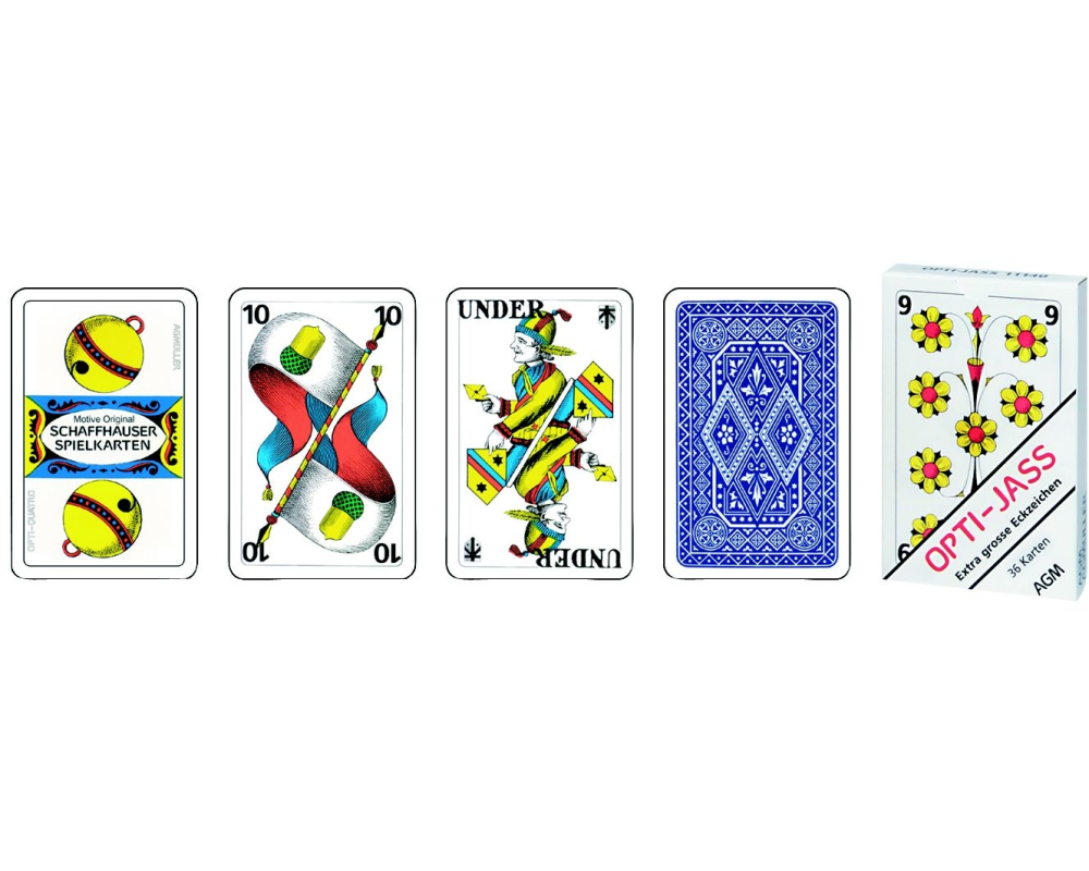 AGMÜLLER Jasskarten Opti 57x89mm 106801114 CH 36 Karten