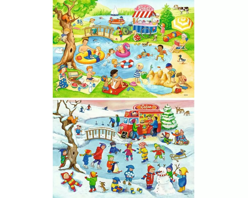 Ravensburger Puzzle Freizeit am See 2 x 24 Teile
