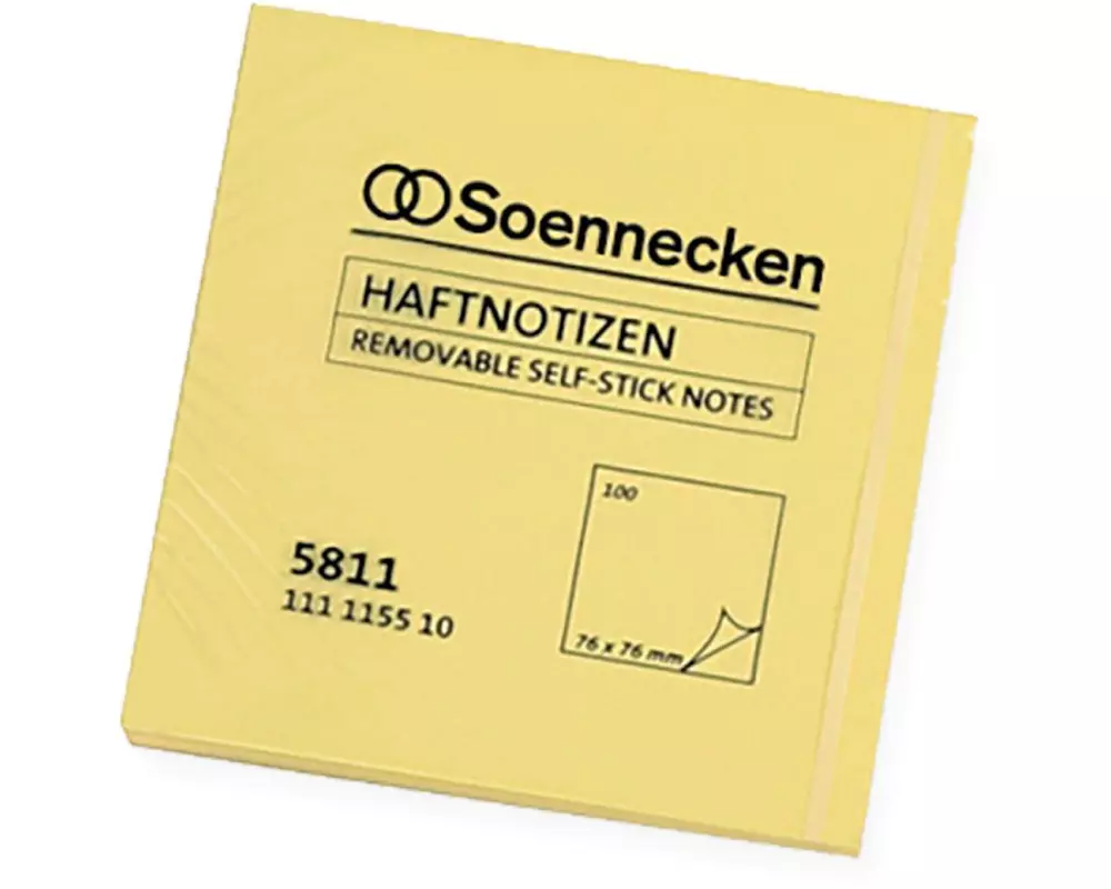 Soennecken Notizzettel 7.5 x 7.5 cm, 12 Stück à 100 Blätter, Gelb