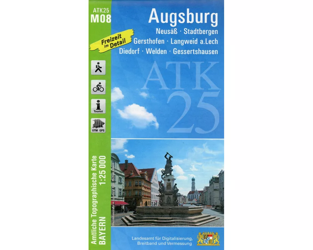 ATK25-M08 Augsburg (Amtliche Topographische Karte 1:25000)