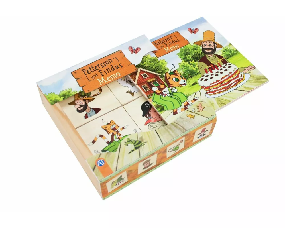 Holz-Memo "Pettersson und Findus"