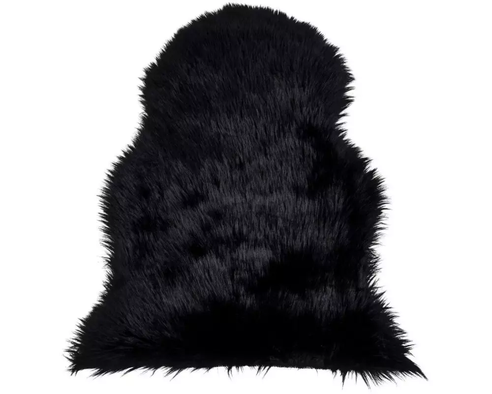 House Nordic Pelzimitat 50 x 85 cm, Schwarz