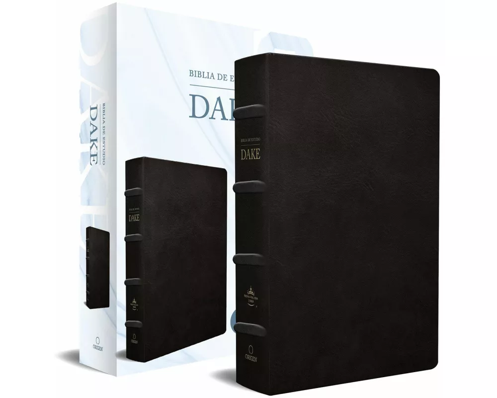 Rvr 1960 Biblia de Estudio Dake, Tamaño Grande, Piel Negra / Spanish Rvr 1960 Dake Study Bible, Large Size, Black Leather