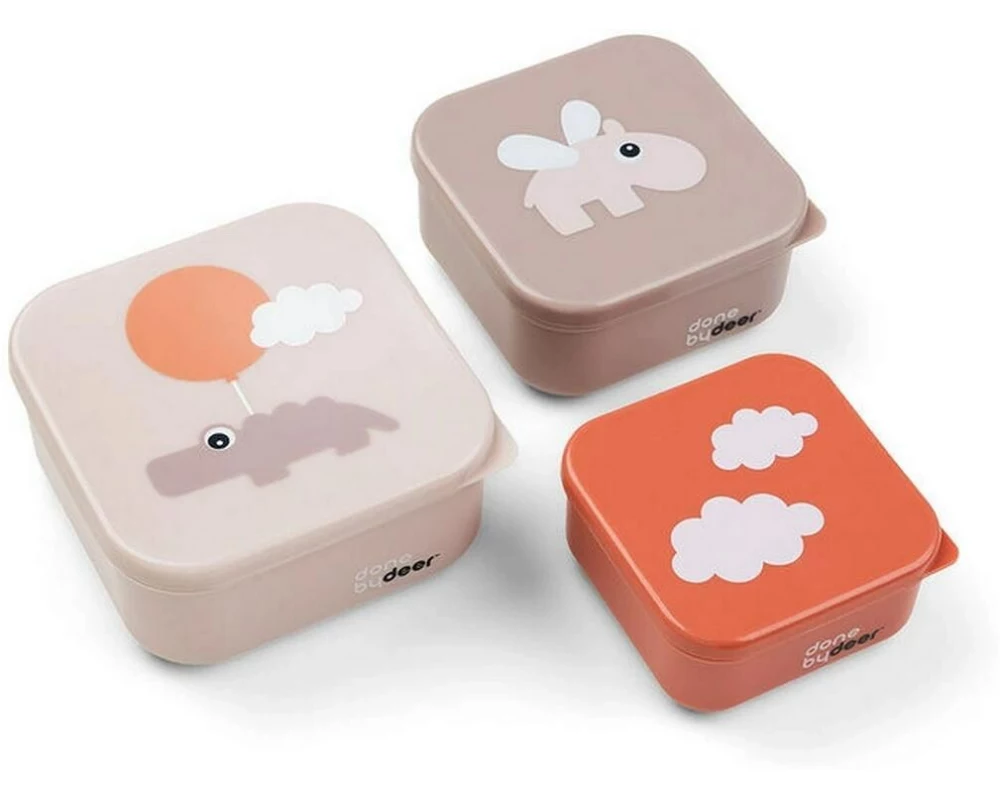 done by deer Snackbox 3er Set Rosa
