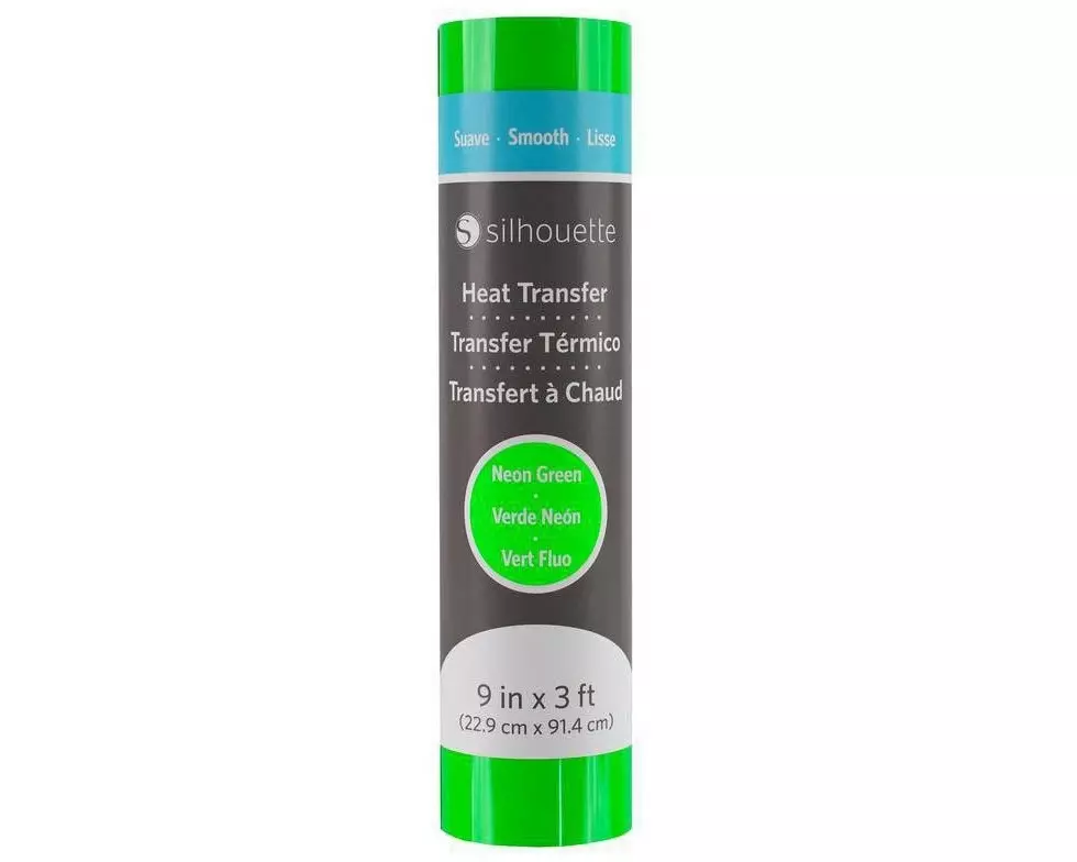 Silhouette Aufbügelfolie 22.9 x 91.4 cm Neongrün, glatt