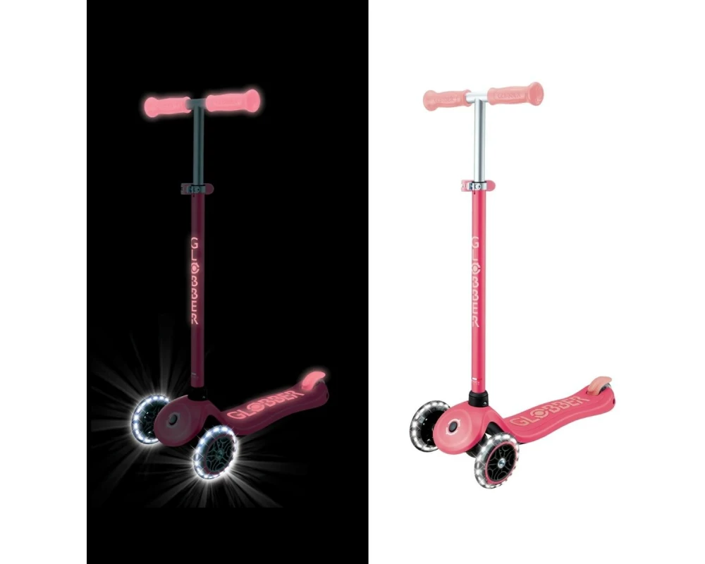 GLOBBER Scooter Primo Plus Glow Lights Rosa