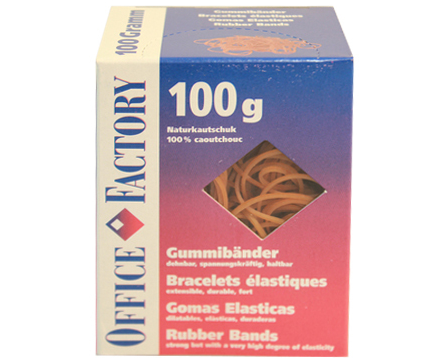 SMART OFFICE Gummibänder 80mmx1.3mm 601118 Naturkautschuk 100g