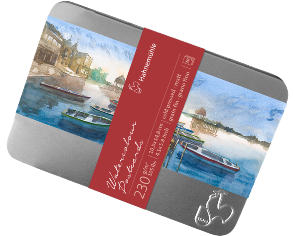 HAHNEMÜHLE Aquarell Postcards 10x15cm 10650150 weiss, 230g 30 Blatt