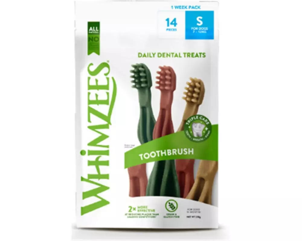 Whimzees Kausnack Zahnbürste S, 14 Stück