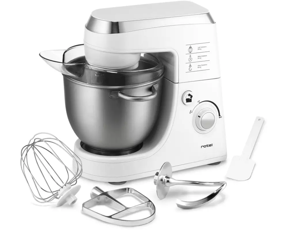 Rotel Küchenmaschine Power Mix 441 Silber/Weiss