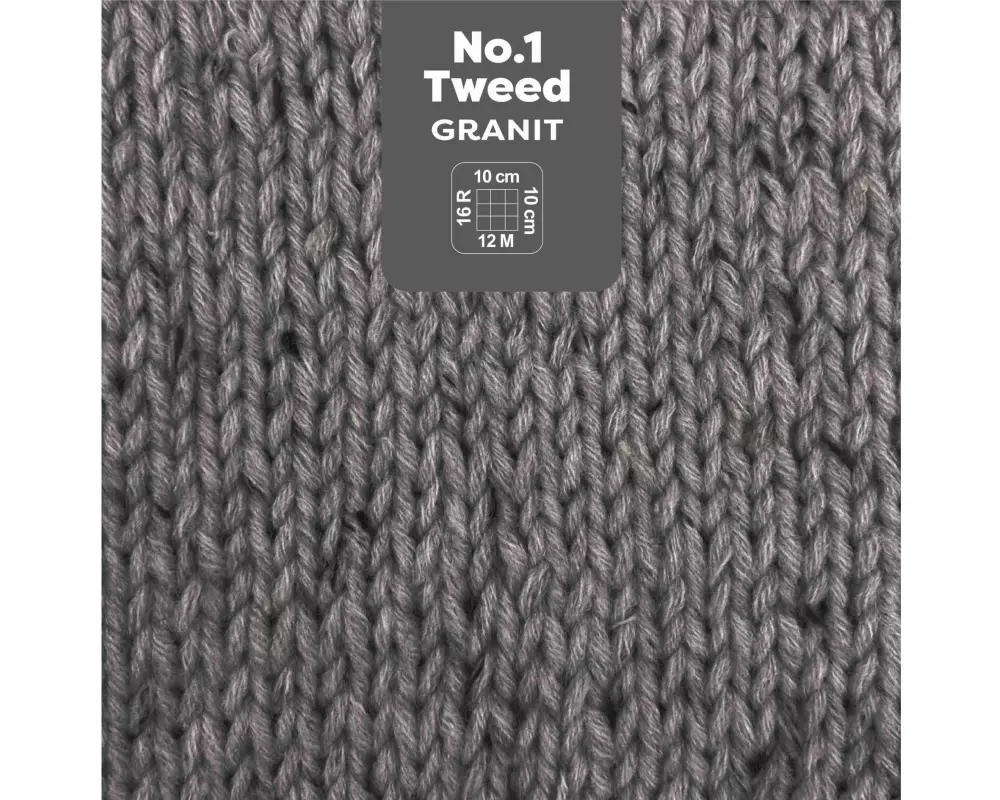 myBoshi Wolle Nr. 1 Tweed Granit Grau