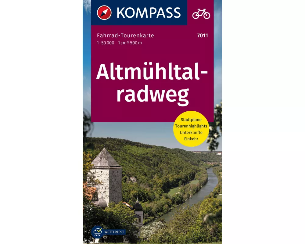 KOMPASS Fahrrad-Tourenkarte Altmühltalradweg 1:50.000
