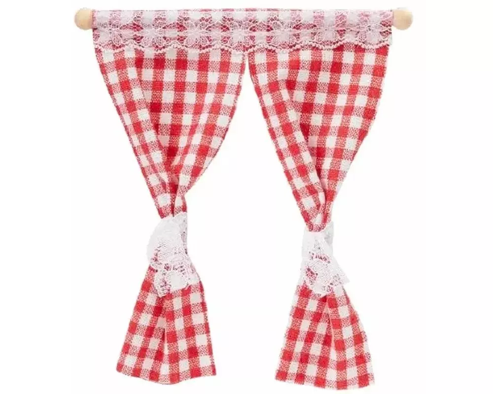 HobbyFun Mini-Figur Vorhang 11.5 x 12 cm, Rot