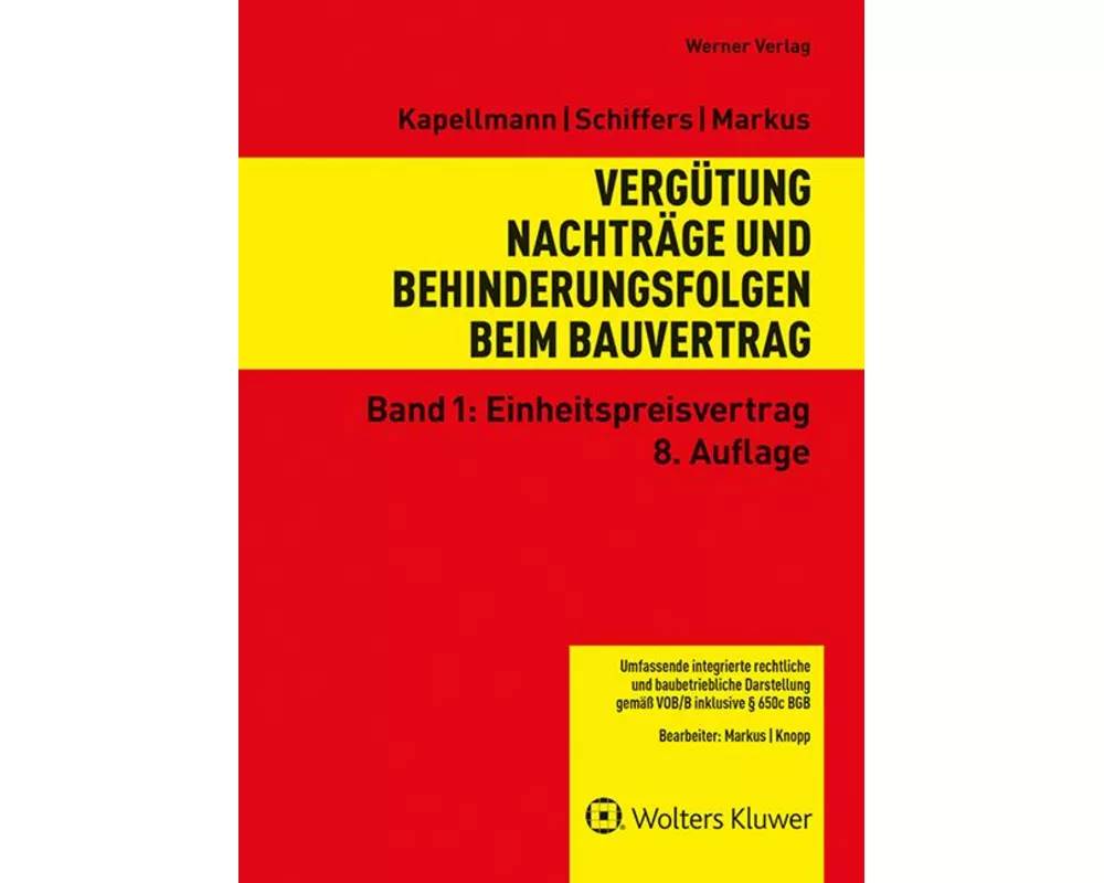 Vergütung, Nachträge und Behinderungsfolgen beim Bauvertrag