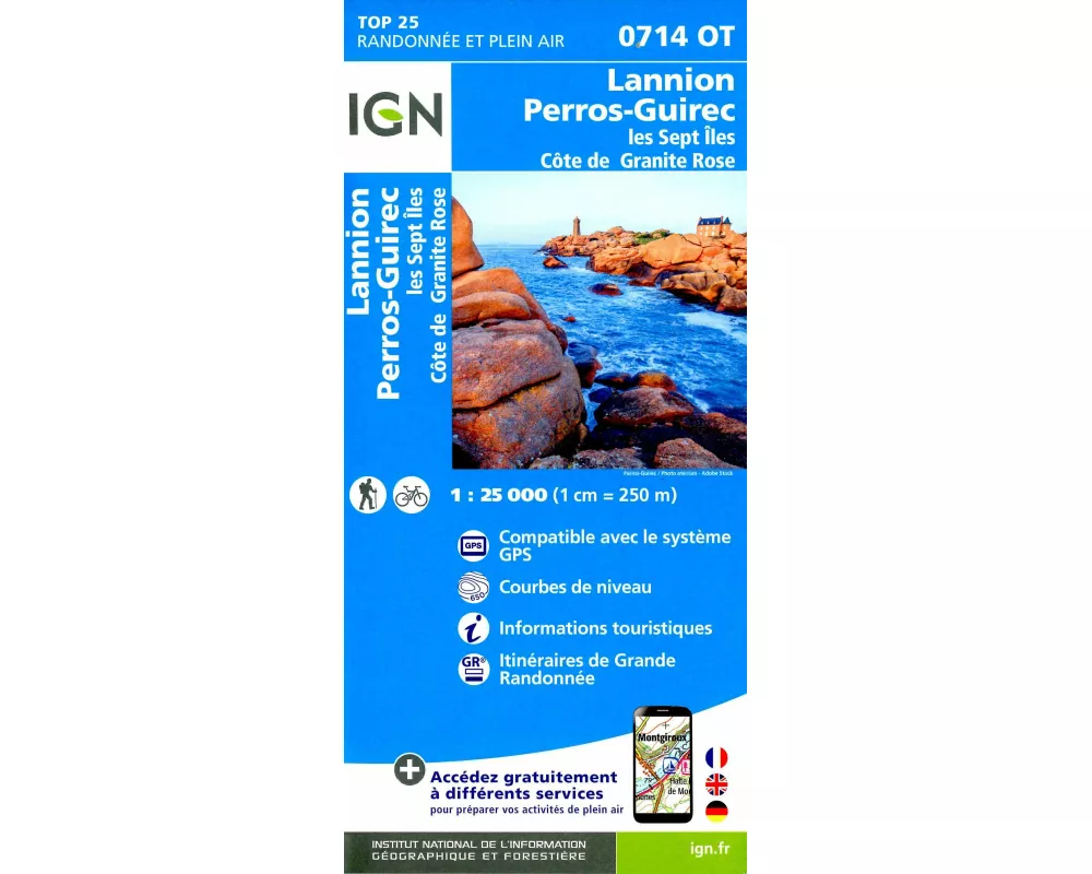 Lannion Perros-Guirec.les Sept iles 1:25 000