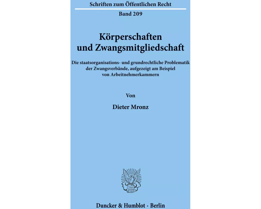Körperschaften und Zwangsmitgliedschaft