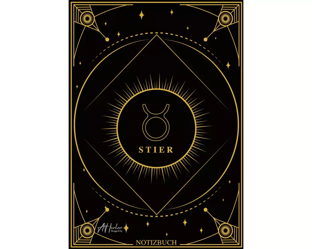 Edles Notizbuch Sternzeichen Stier | Designed by Alfred Herler
