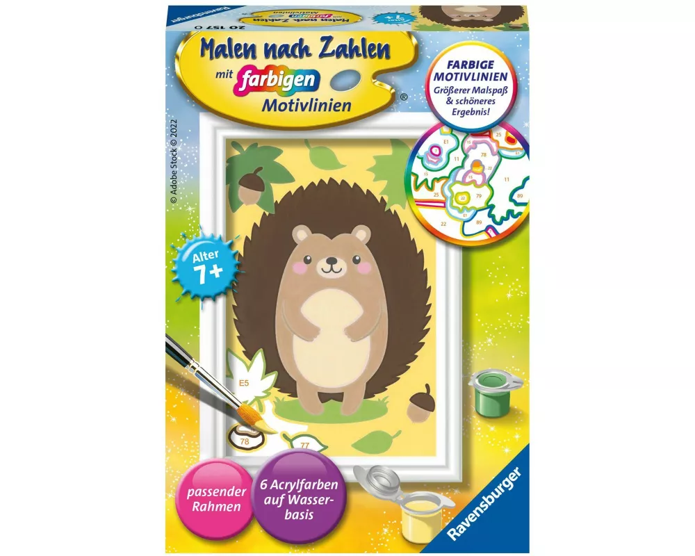 CreArt, Malen nach Zahlen Kinder - Kleiner Igel
