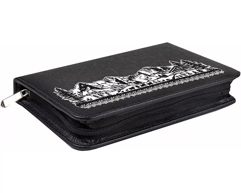 Jassetui schwarz/weiss Piquet