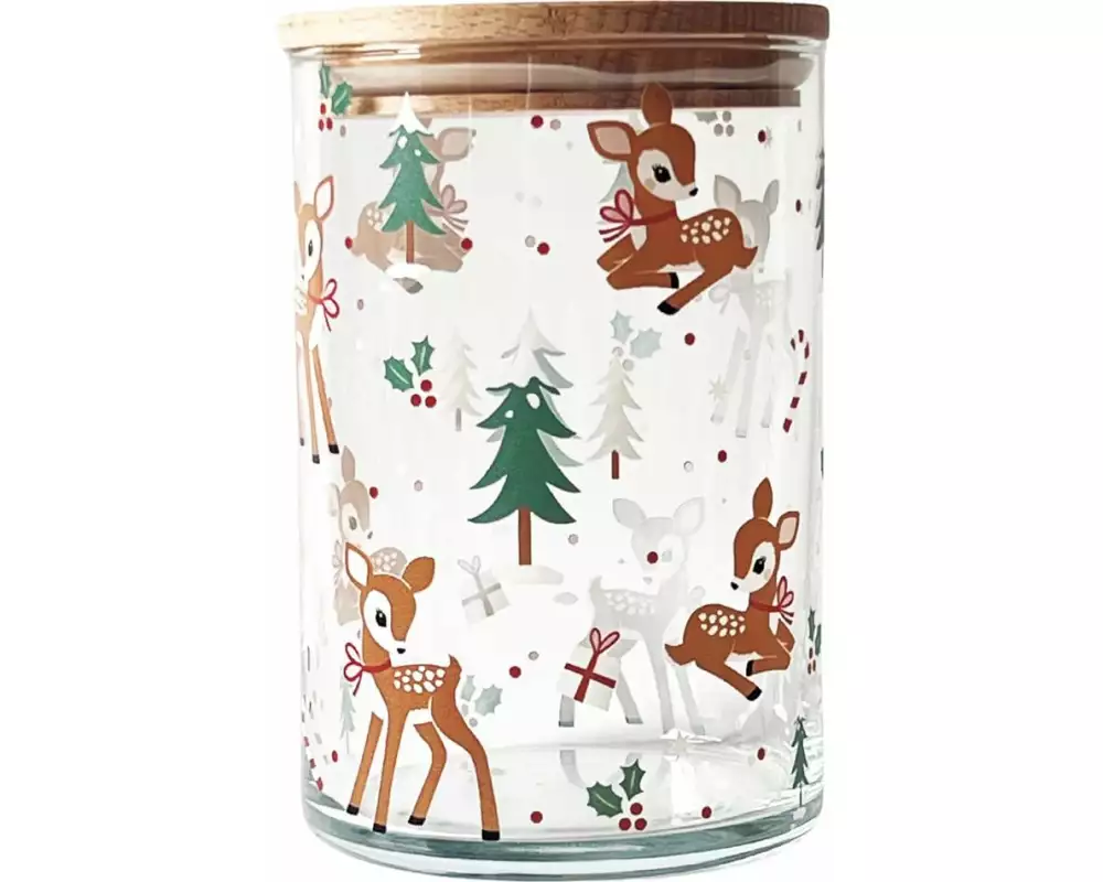 Wunderle Vorratsglas Waldschatz 880 ml, mit Holzdeckel