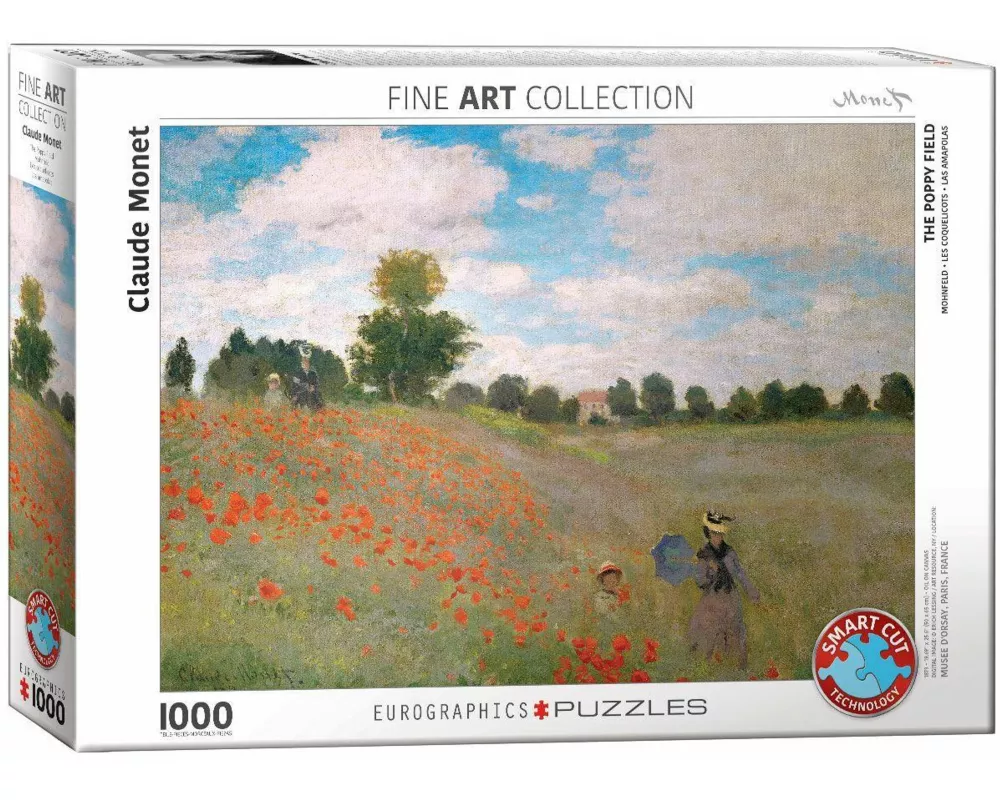 Puzzle 1000 Teile - Monet C: The Poppy Field by Monet