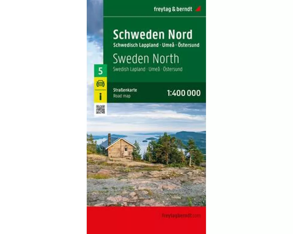 freytag & berndt Straßenkarte Schweden Nord, Schwedisch Lappland - Umeå - Östersund 1:400.000