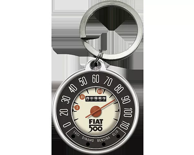 Key Chain Round. Fiat 500 - Tacho