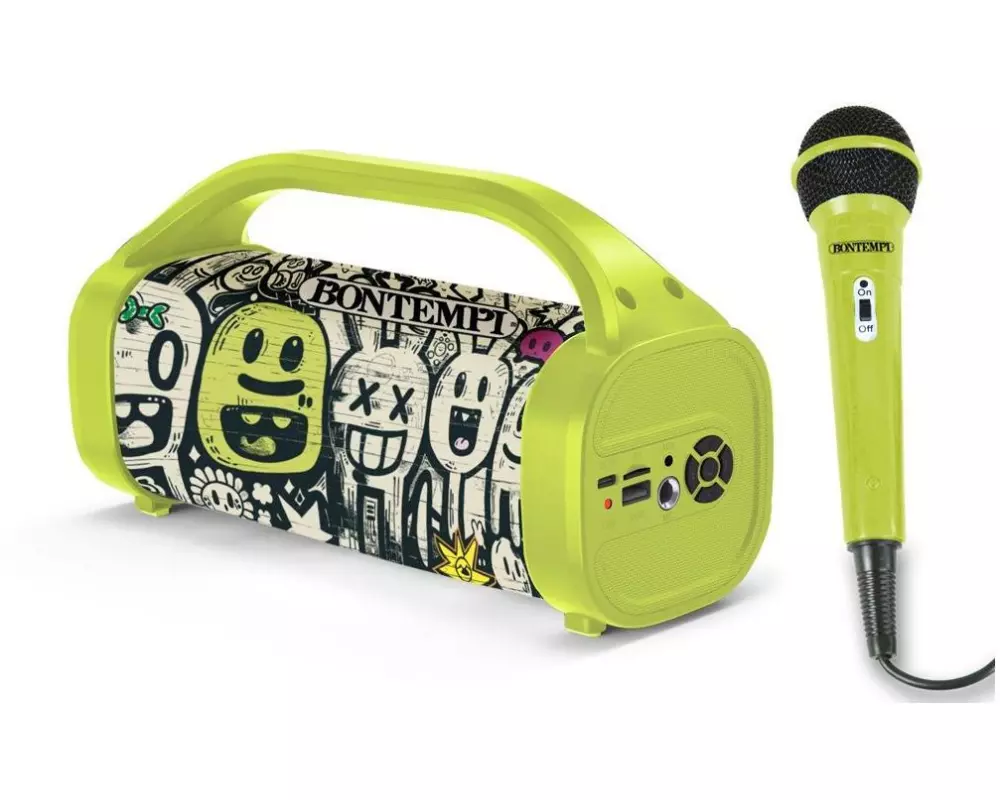 Bontempi Musikinstrument Wireless Lautsprecher mit Mikrofon 80W
