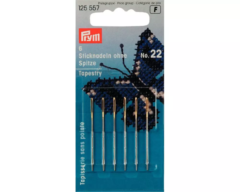 Prym Sticknadel Nr. 22, ohne Spitze, 6 Stück